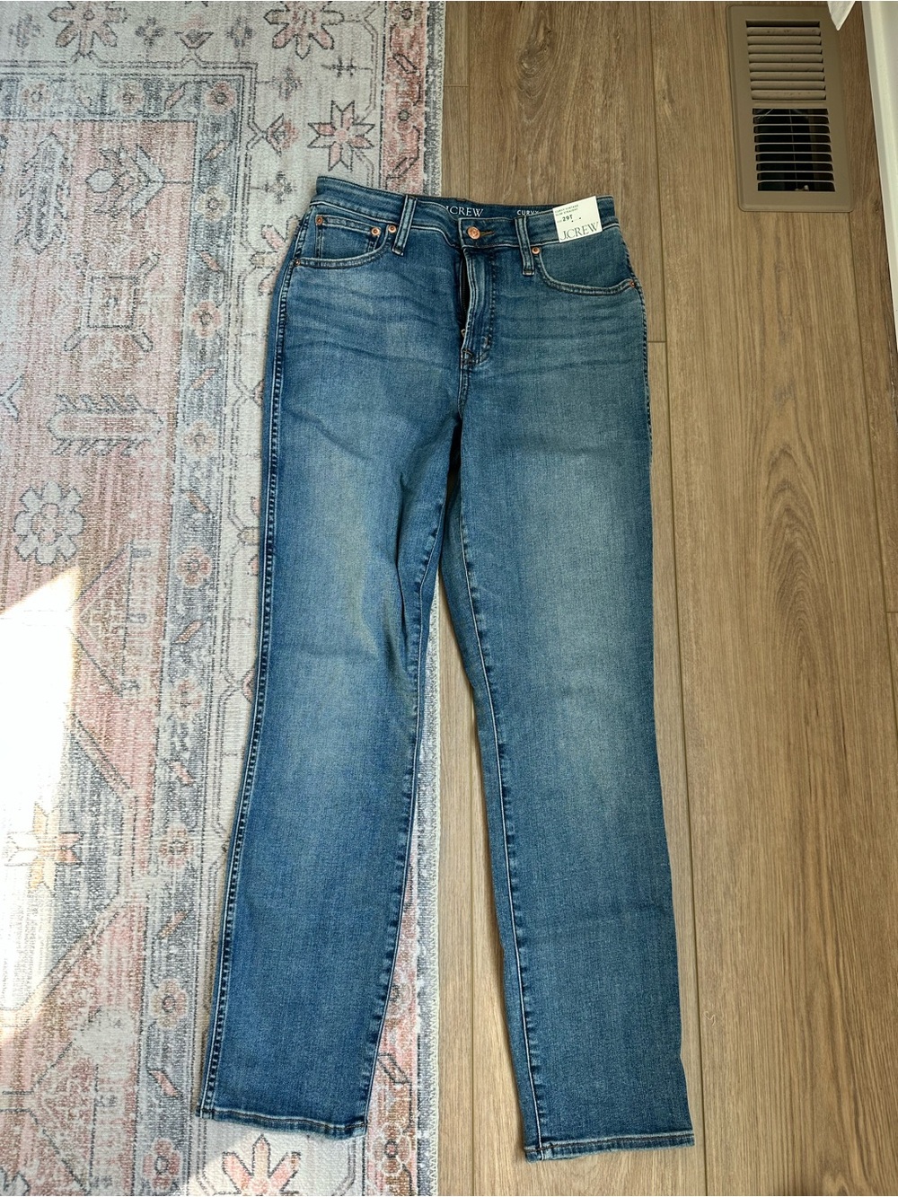 J. Crew Women's Curvy Vintage Slim Straight Jeans-29T- NWT